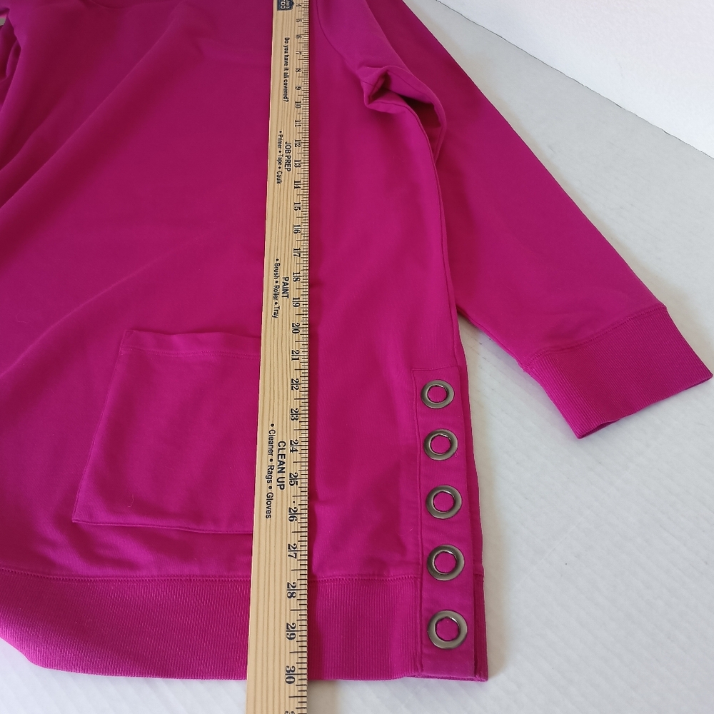 Soft Surroundings Vibrant Magenta Pink Tunic Top Women's Size 1X Style 100924 - Picture 6 of 10